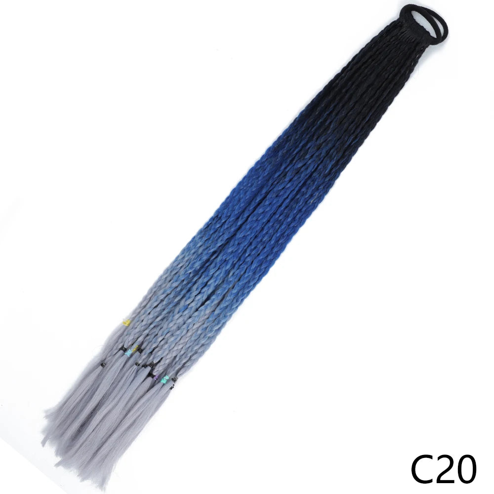Long Braided Ponytail Hair Extensions 60CM