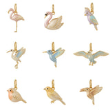 Enamel Bird Pendant Charms Necklace Bracelet DIY Jewellery Making Findings