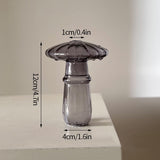 Mushroom Glass Vase Plant Hydroponic Terrarium Vase