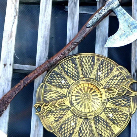 God of War Game Rubber Cosplay Props Guardian Shield Axes Blades Katana Sword