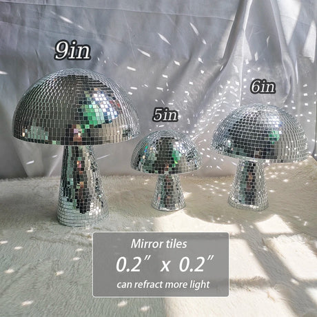 Mushroom Mirror Disco Ball Home Decor