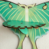 Luna Moth Necklace Display Wooden Floating Shelves Boho Home Decoration