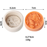 Round Peony Silicone Soap Moulds DIY Candle Resin Chocolate Ice Soap Making Tool