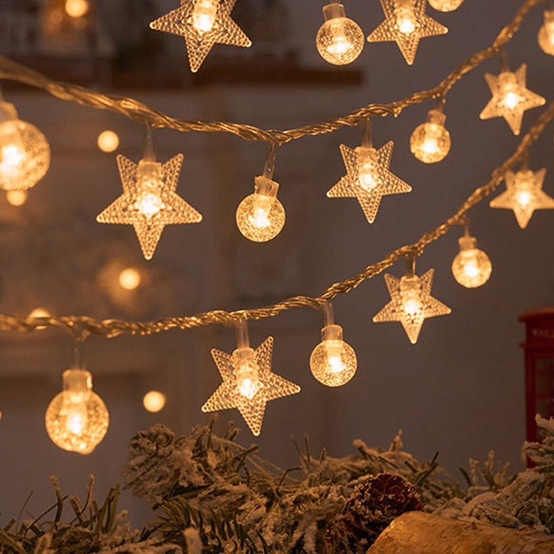 Snowflake Xmas Tree LED String Lights Christmas Decoration