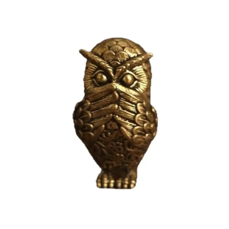 See No Evil, Hear No Evil, Speak No Evil Brass Owl Statues Tea Pets