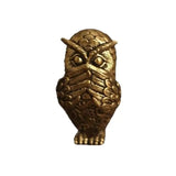 See No Evil, Hear No Evil, Speak No Evil Brass Owl Statues Tea Pets