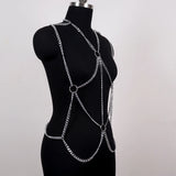 Multi-Layer Metal Body Chain Chest Harness