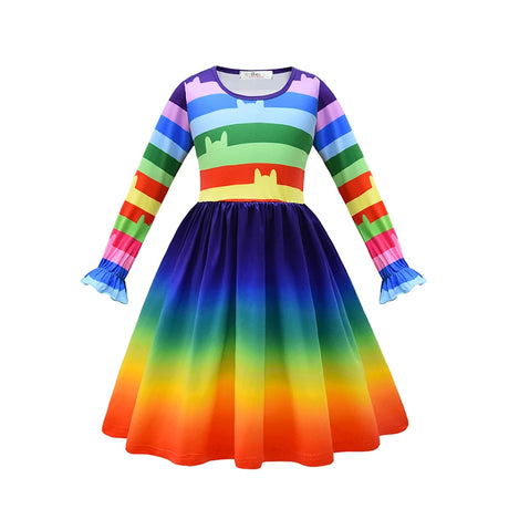 Cat Gabby Doll Striped Fancy Dress Halloween Cosplay Book Week Children's Costume