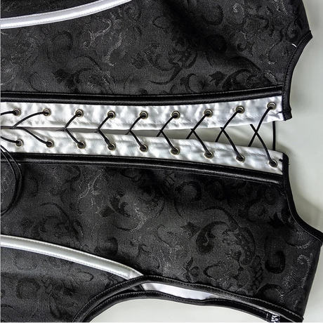 Men's Formal Boned Waistcoat Corset Vest Lace Up Burlesque Performance Stage Costume