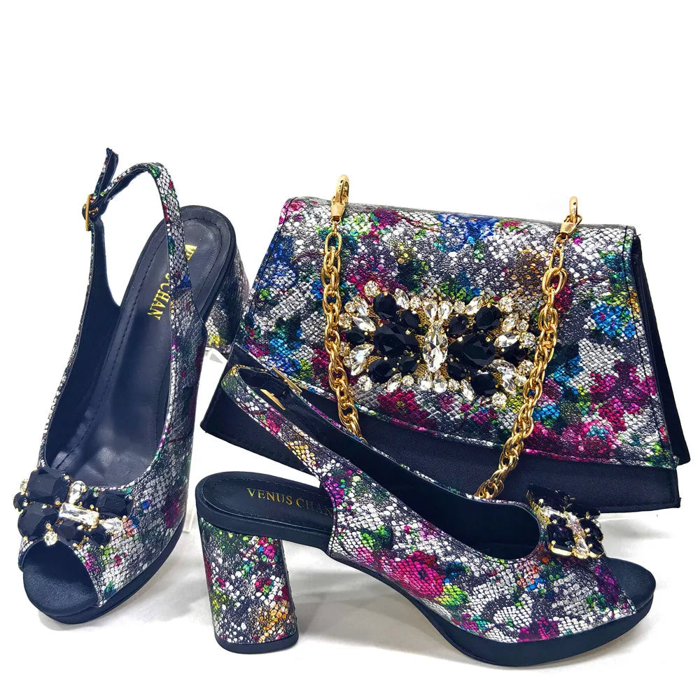 Spring Garden Party Shoes And Matching Bag Set