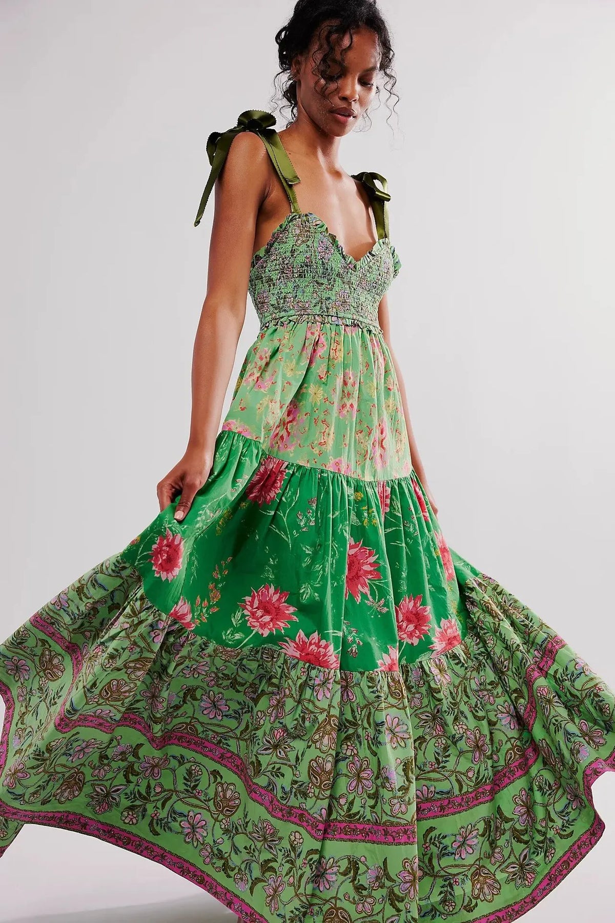 Ari's Boho Maxi Dresses 9 Colours Vintage Floral Print Summer Dress