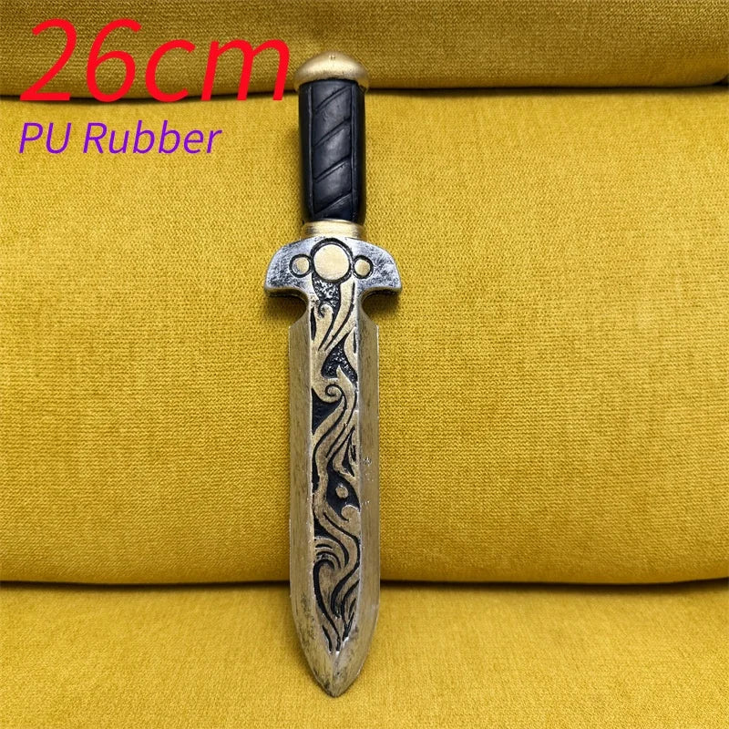 PU Rubber Weapons Knight Dagger Sawtooth Knife Cosplay Prop Sword Safety Role Play