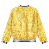 Kids Girls Sequinned Dance Bomber Jackets