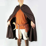 Short Medieval Velvet Capelet Hooded Cloak Renaissance Cape