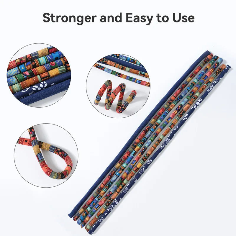 Bendable Hair Ropes Ties Horsetail Colorful Dreadlocks Long Ponytail Hairtie