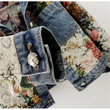 Maisie's Floral Print Denim Jacket
