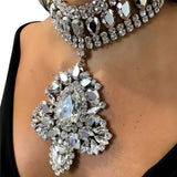 Zenny's Crystal Choker Statement Necklaces