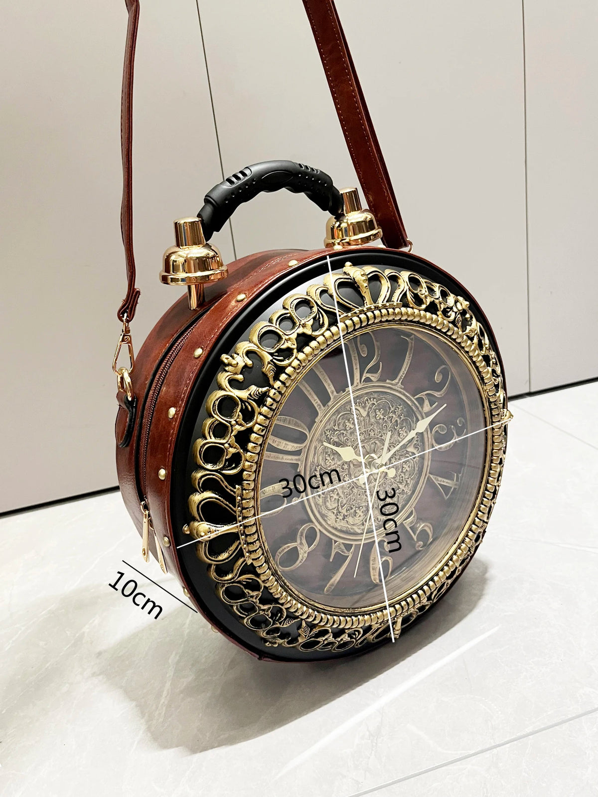 Steampunk Station Clock Handbags Shoulder Bags