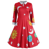 Magic School Bus Cosplay Ms.Frizzle Costume Solar System Long Sleeves Dress Book Week Teachers Costume