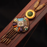 Handmade Beaded Leather Boho Necklaces