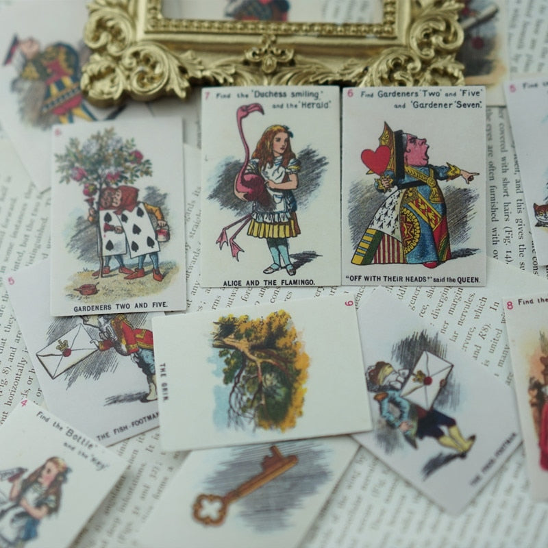 Vintage Alice In Wonderland Theme Scrapbooking Stickers
