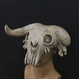 Bull Head Skull Mask Long Horn Totem Helmet Headwear Cosplay Costumes Props Latex Masks