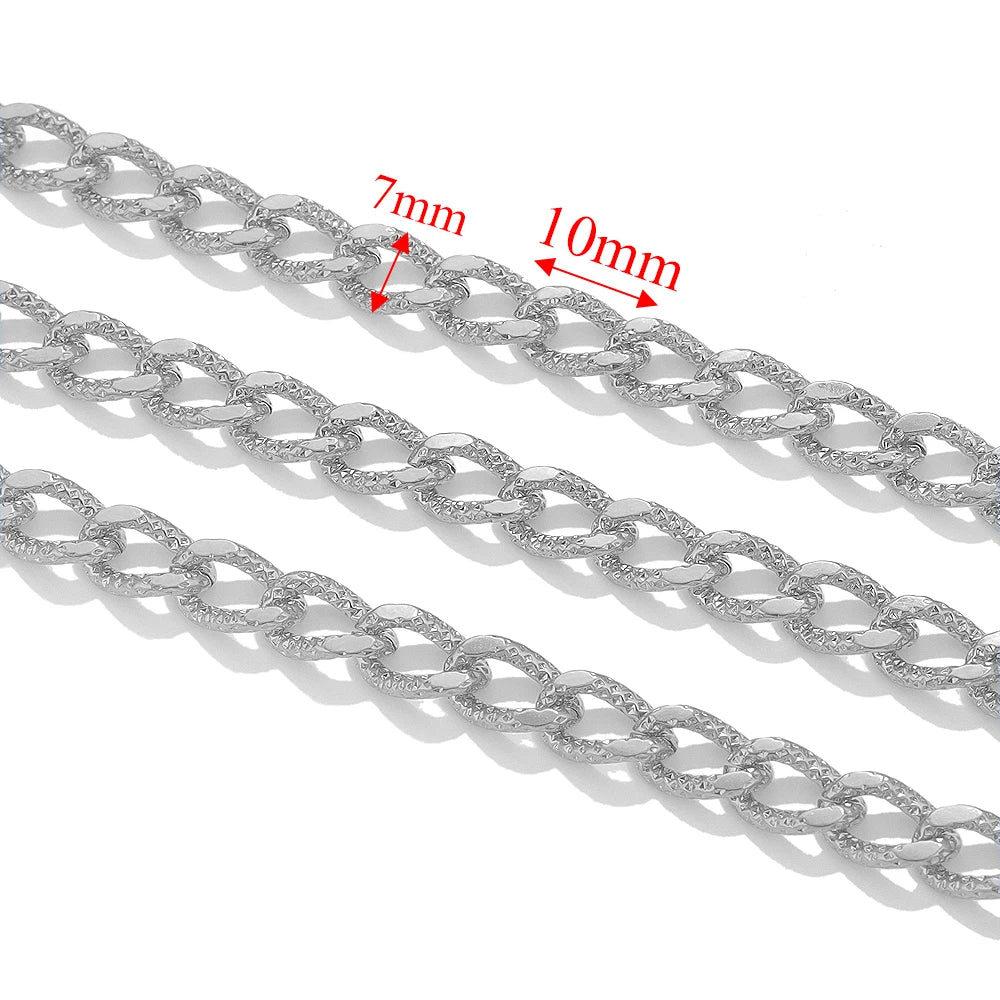 1meter PVD Gold Plated Stainless Steel Thick Large Heavy Chains Necklace Bracelet DIY Jewellery Making Finding