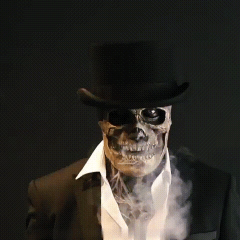 Skeleton Bio-Mask Halloween Horror Mask Cosplay Props Latex Full Skull Cap