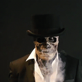 Skeleton Bio-Mask Halloween Horror Mask Cosplay Props Latex Full Skull Cap