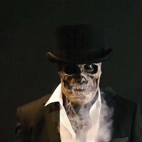 Skeleton Bio-Mask Halloween Horror Mask Cosplay Props Latex Full Skull Cap