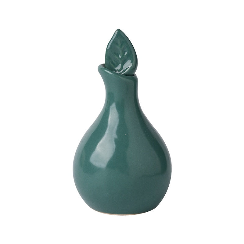 Leaf Cracked Glaze Essential Oil Pots 100ml Ceramic Aromatherapy Scented Home Decor Bottle