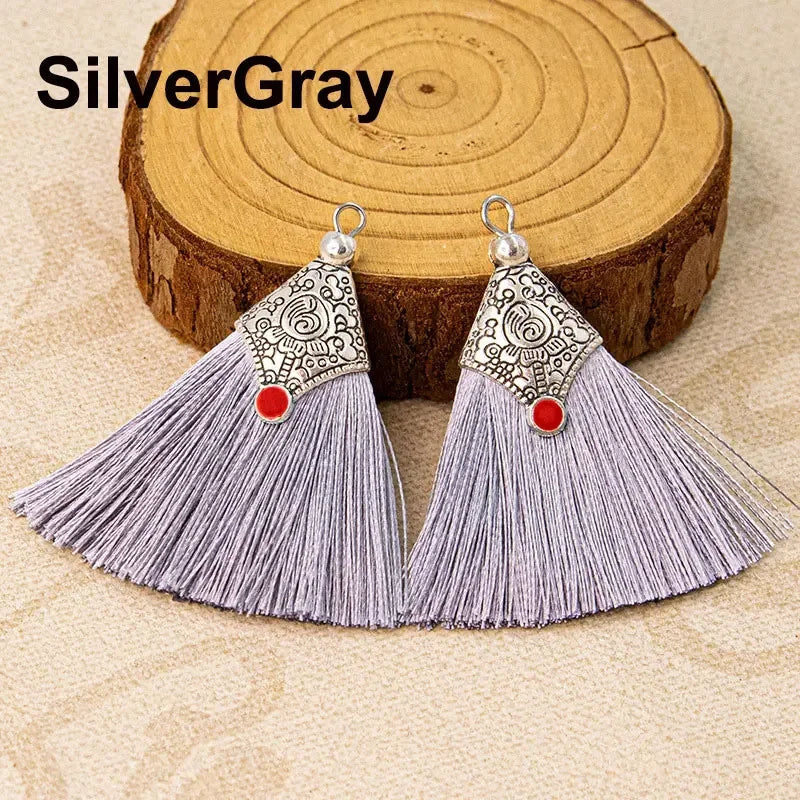 2/4/6Pcs Mini Craft Tassel Handmade Soft Silk Tassel for Earring Jewelry Making DIY Projects Keychain Bookmarks
