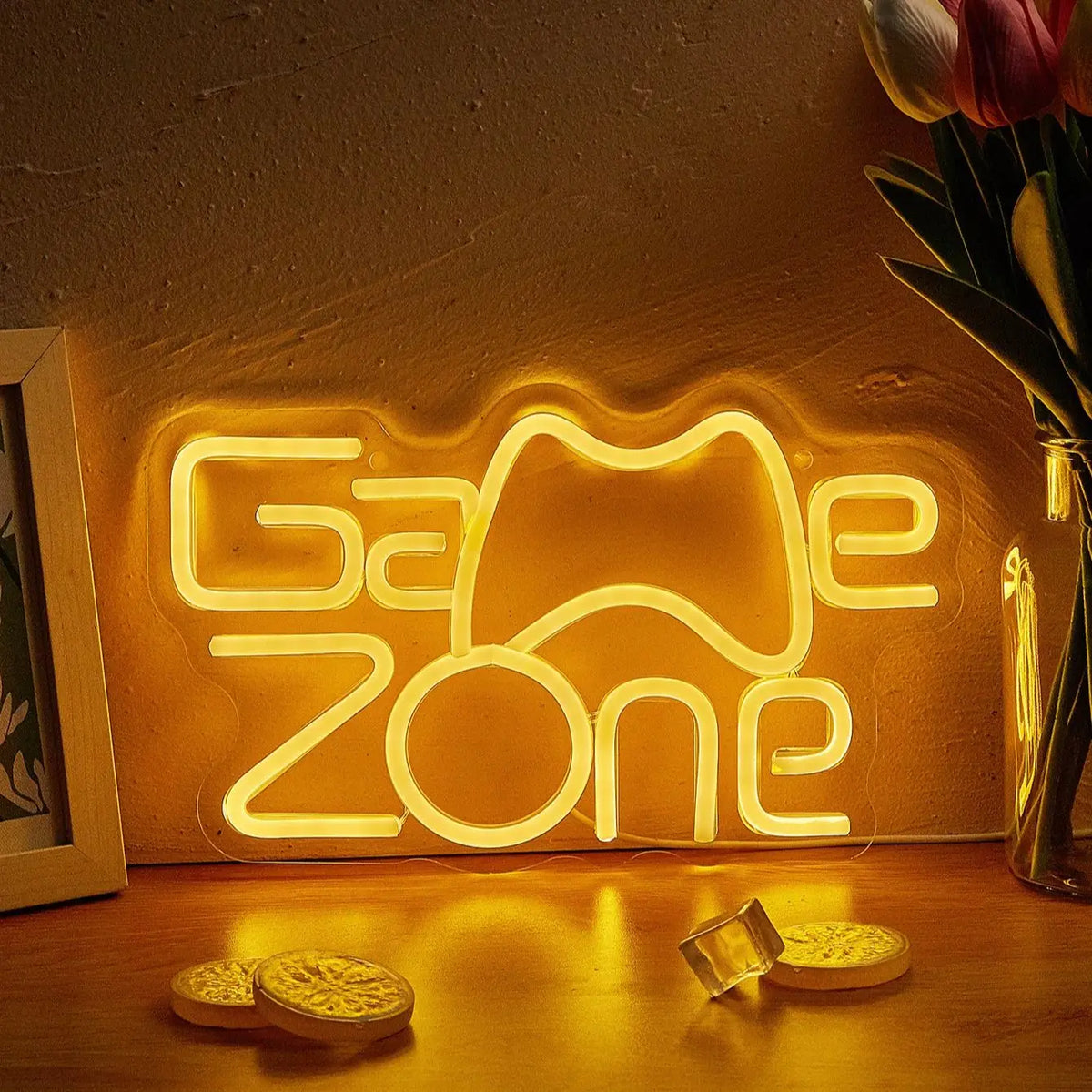 LED Neon Game Zone USB Sign Night Light 3D Wall Art