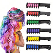 Sets of 6 Hair Chalk Combs Temporary Hair Colour Washable Hair Dye