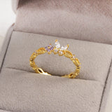 Sweet and Dainty Colourful Zircon Rings Gift Idea