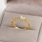 Sweet and Dainty Colourful Zircon Rings Gift Idea