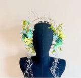 Forest Fae Woodland Elf Hair Crown Elven Cosplay Headpiece