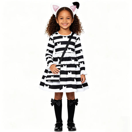 Cat Gabby Doll Striped Fancy Dress Halloween Cosplay Book Week Children's Costume