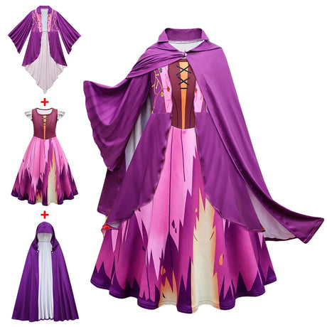 Hocus Pocus 2 Costume Girls Sanderson Sisters Children Sarah Witch Dress