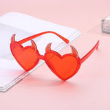 Red Devil Heart Shape Sunglasses