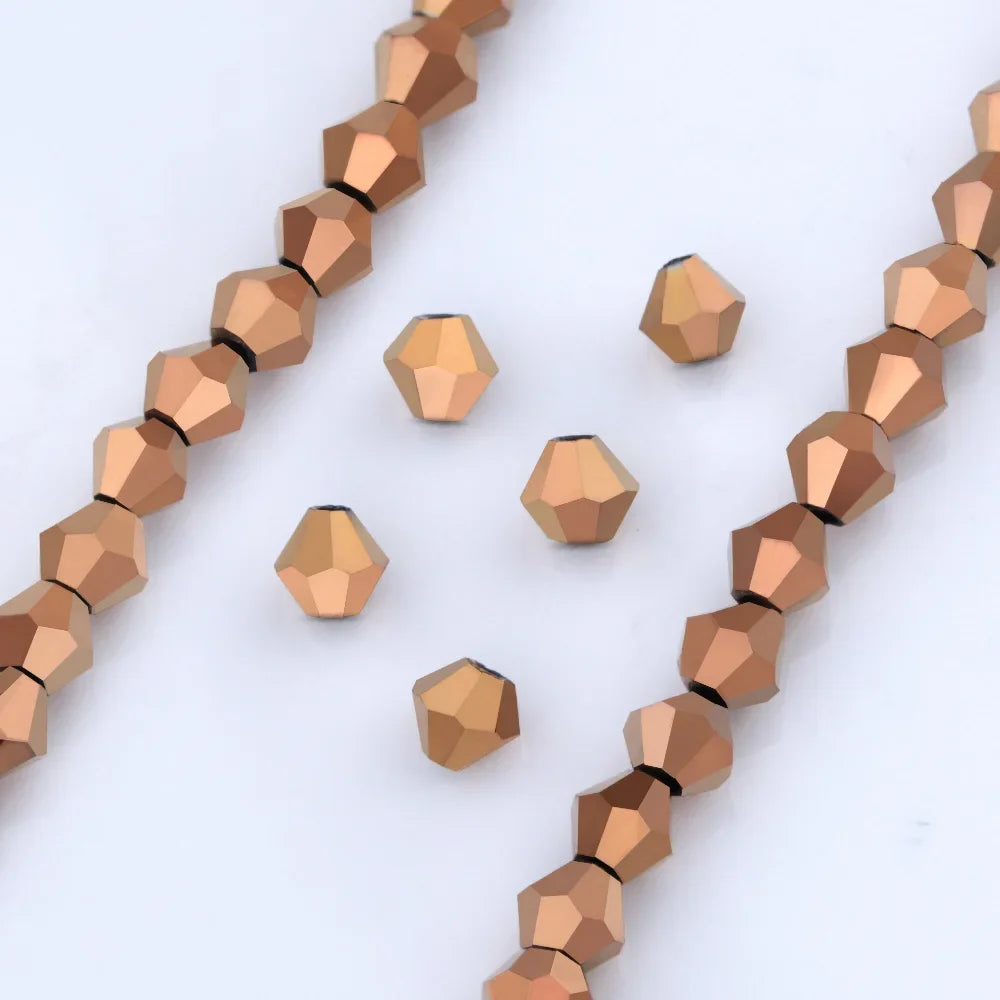3/4/6mm Rainbow Austria Bicone Crystal Beads AB Colour Faceted Glass Beads for DIY Jewellery Making