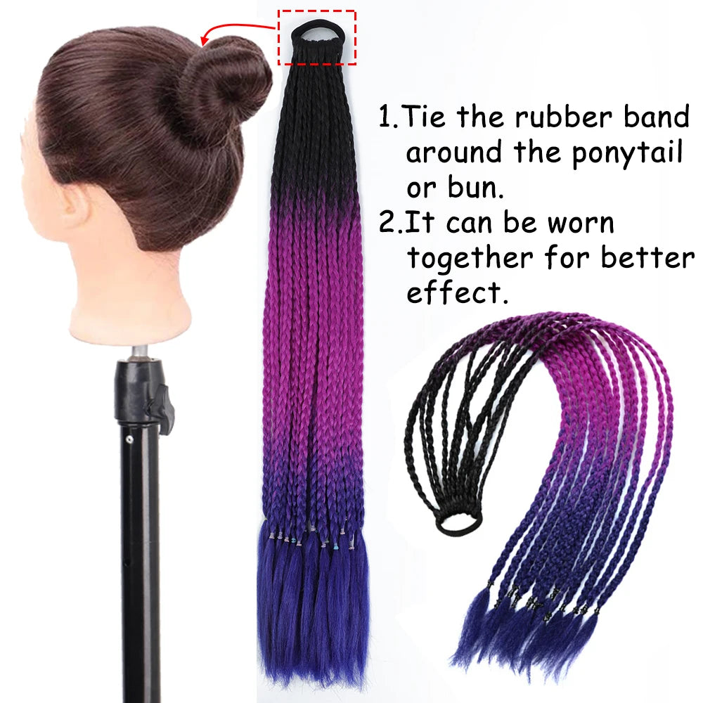 Long Braided Ponytail Hair Extensions 60CM