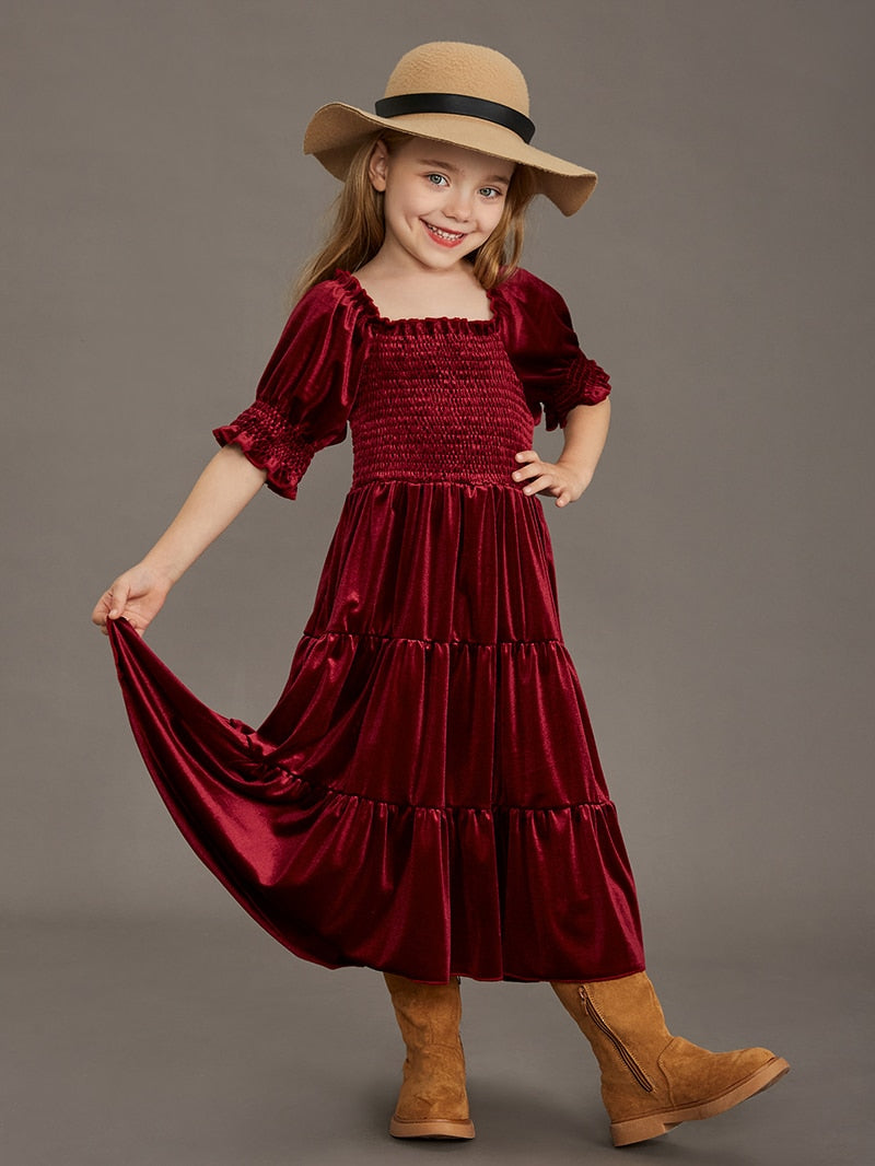 Girls Velvet Photoshoot Dresses