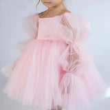 Fashions on The Field Girl Tutu Dress Puff Sleeve Infant Toddler Wedding Party Birthday Dress
