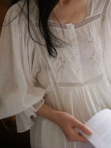 Women Pure Cotton Country Victorian Nightgowns Long Nightie