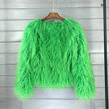 Faux Fur Coats Y2k Punk Rave Winter Jackets