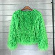 Faux Fur Coats Y2k Punk Rave Winter Jackets