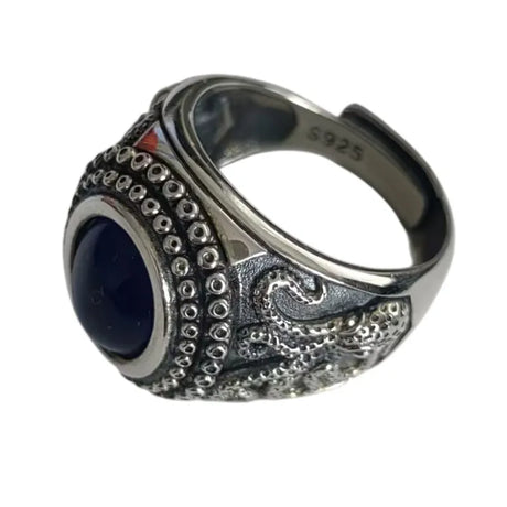 The Kraken of the Depths S925 Sterling Silver Rings Zircon Octopus