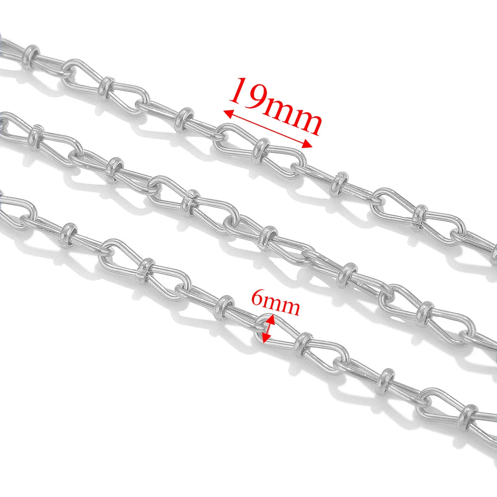 1meter PVD Gold Plated Stainless Steel Thick Large Heavy Chains Necklace Bracelet DIY Jewellery Making Finding