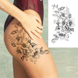 Large Peony Temporary Tattoos